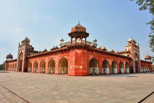 Akbar's  mausoleum of the third and greatest Mughal emperor Akbar  is situated of grounds in Sikandra, a suburb of Agra, Uttar Pradesh, India.