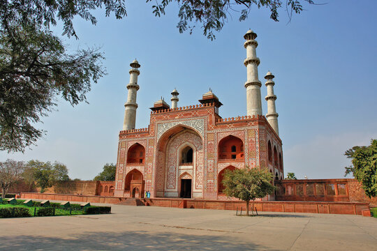 Akbar's  mausoleum of the third and greatest Mughal emperor Akbar  is situated of grounds in Sikandra, a suburb of Agra, Uttar Pradesh, India.