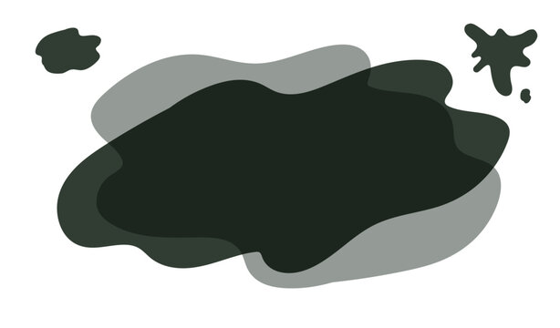 黒いインクが飛び散ったような液体シェイプ。アメーバ状の流体シェイプ。ぐにゃぐにゃした形のフレーム素材。
