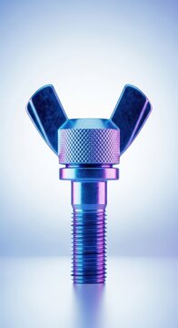 Large metal wing screw designed for rapid manual adjustment of folding outdoor gear, essential hardware for securing shelter components, engineering, accessory, bolt