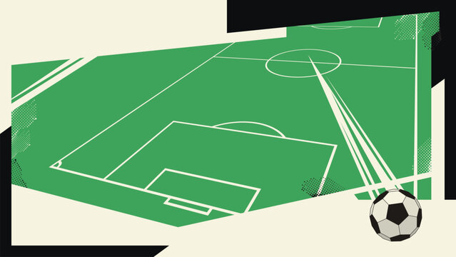 Abstract soccer field background have blank space.