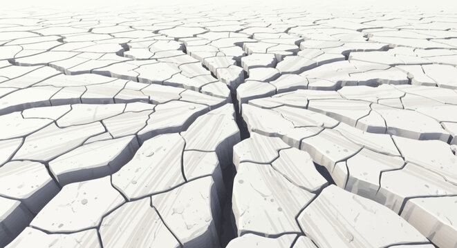 Close-up of Dry Cracked Earth Texture, symbolizing drought and water scarcity.