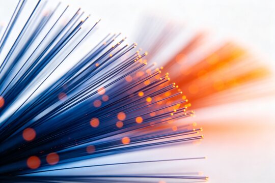 Optical fiber strands with glowing ends