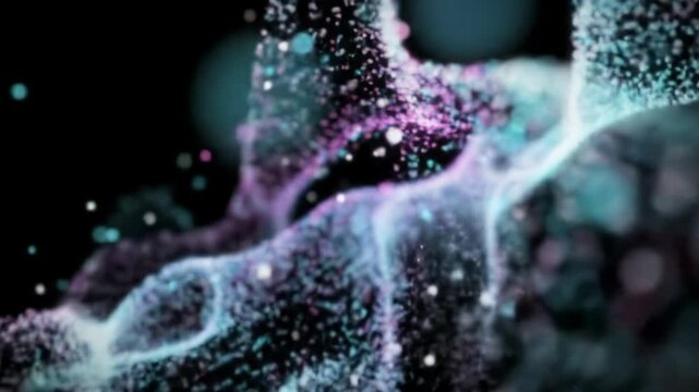 Vibrant, ethereal light streams as abstract digital data wisps emerge from an infinite black void, expanding into pure white light with a subtle dolly in and upward tilt, symbolizing clarity and