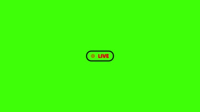 Live streaming sign icon animation, online camera recording overlay animation, Red live streaming symbol, live streaming, broadcasting, online stream 4K Alpha channel