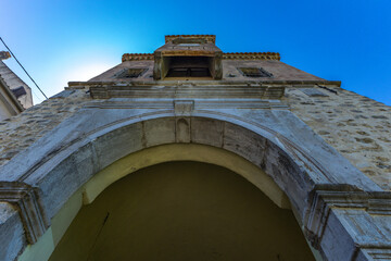 Fototapeta premium Historic City Gate Entrance to Motovum Through Ancient Defensive Walls