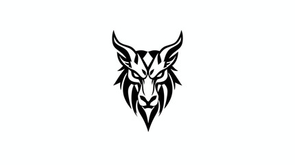 Fototapeta premium Wolf Tribal Tattoo Illustration Vector Art for Design