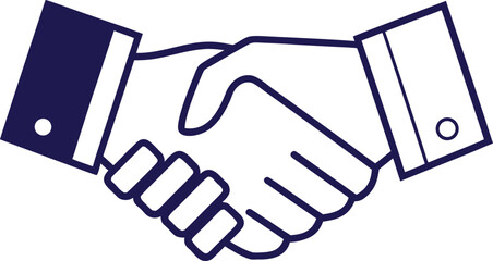 Obraz premium Business Handshake Partnership Illustration. Corporate Agreement Hand Gesture Design. Professional Greeting Handshake Artwork. Teamwork Cooperation Hand Symbol. Partnership Meeting Handshake Concept.
