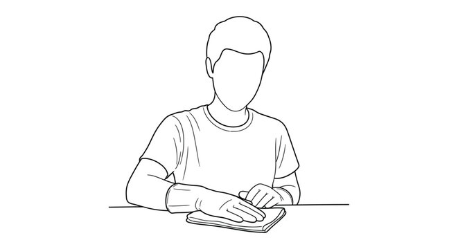 Foot resting on a surface a simple line drawing illustration