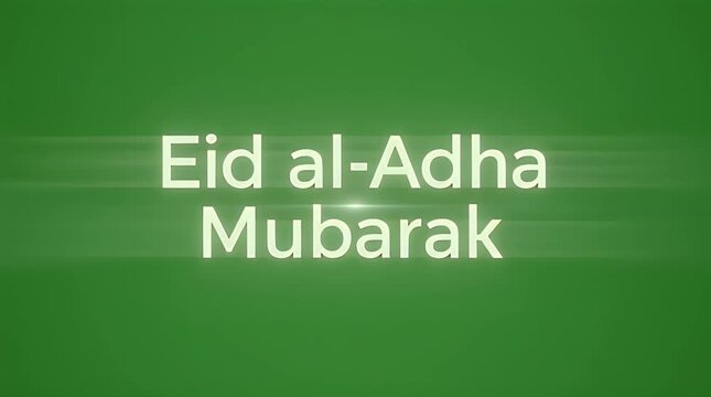 Eid al-Adha Mubarak Muslim Celebration green screen