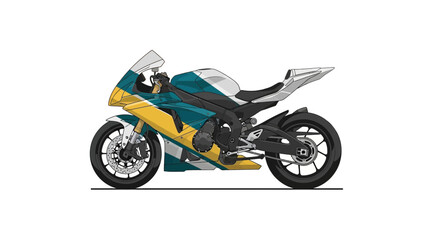 Obraz premium Sport Motorcycle Illustration