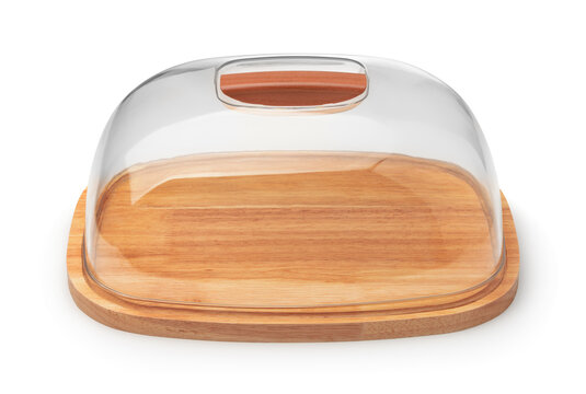 Empty bread box with clear lid