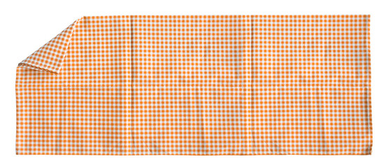Yellow checkerboard pattern of placemat cloth for background.Perfect for food and drink menu