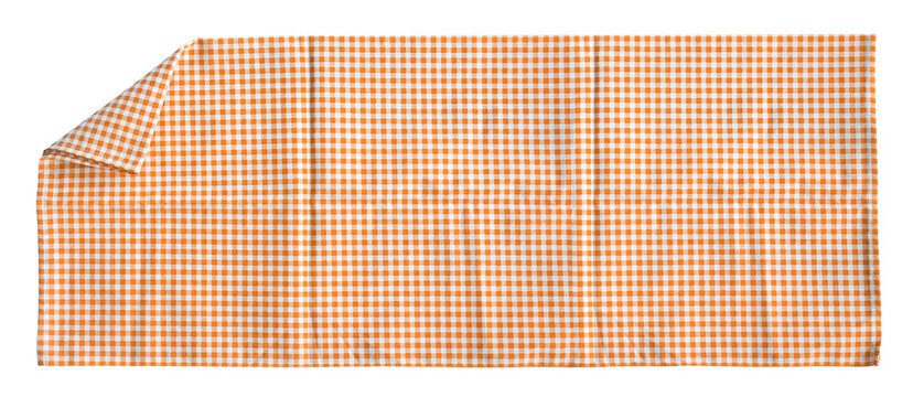 Yellow checkerboard pattern of placemat cloth for  background.Perfect for food and drink menu
