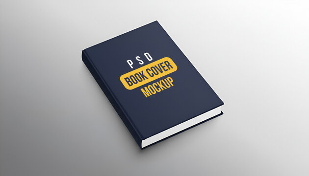 PSD modern clean book cover mockup 