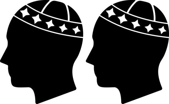 Muslim cap men vector icon with Islamic prayer skullcap people and pilgrim symbols, black silhouette and outline flat line style illustration pack