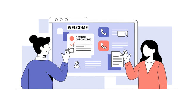 Remote Onboarding Process | Digital Welcome Screen | Business Team