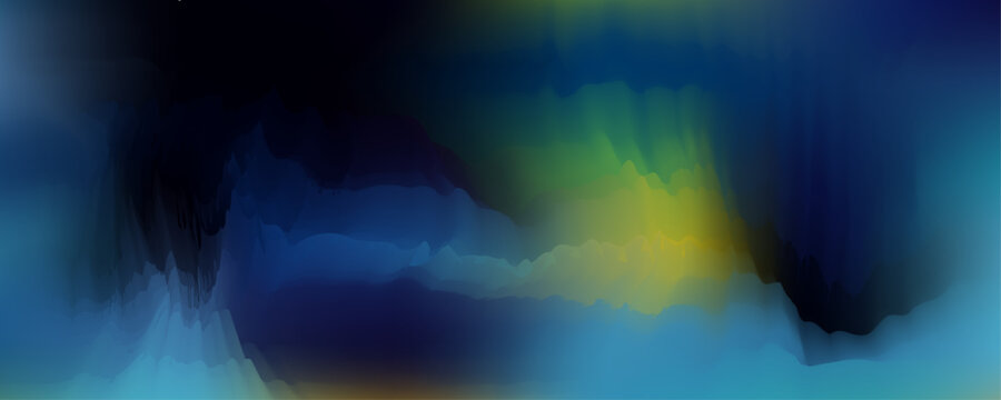 Dark blue abstract gradient background with fluid texture and atmospheric glow