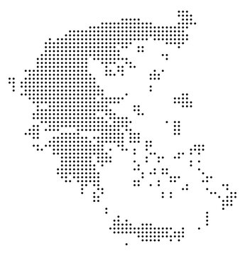 Black Dot Greece Map Europe Country