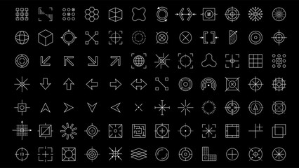 Industrial blueprint drafting and micrographics symbols