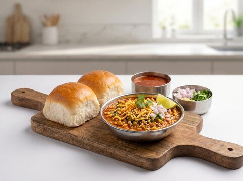Traditional Maharashtrian Misal Pav