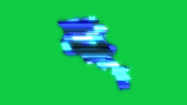 Armenia blue news headline effect map pop animation green background
