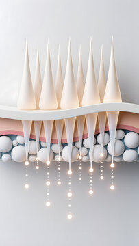 Microneedle skincare delivery system with intradermal ingredient infusion illustration