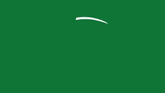 Hand-Drawn White Oval Circle 2D Animation on Green Screen | Animated Highlight Ring Asset | Minimalist Focus Doodle Motion Graphic