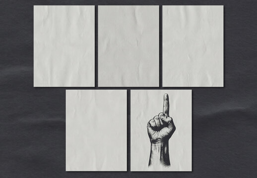 Subtle Wrinkled Paper Texture Set