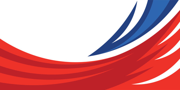 Abstract Dynamic Racing Stripe Background with Red and Blue Swoosh Shapes for Sports Livery and Vehicle Graphics