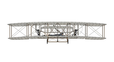 Vintage airplane model on display. © Mr