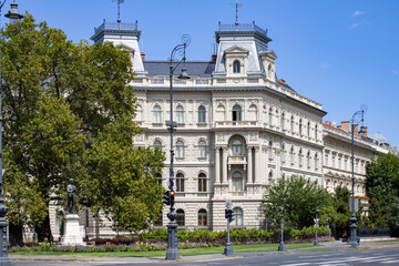 Fototapeta premium Budapest, Hungary, typical Hungarian building in the historic center of the Hungarian capital
