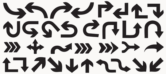 This is big way direction arrow sign. Way sign. Road navigation arrows. Driving direction mark, location point crossroad. Arrow sign. Vector illustration. © MUSLIMA