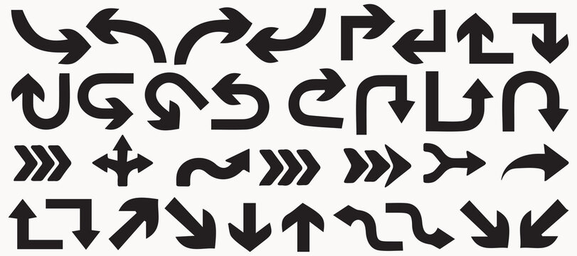 This is big way direction arrow sign. Way sign. Road navigation arrows. Driving direction mark, location point crossroad. Arrow sign. Vector illustration.