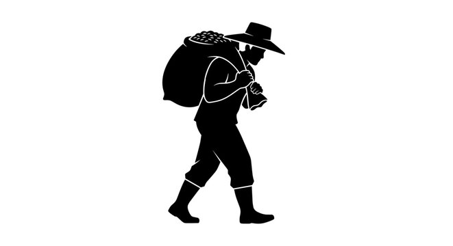Man wearing a backpack walking.