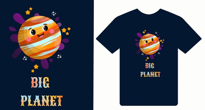 Jupiter planet print t.shirt, big planet , Space T Shirt Design Galaxy Universe Graphic Print	