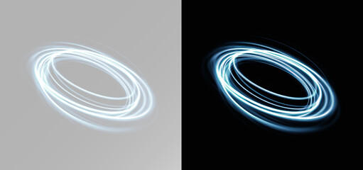 glowing orbital rings on contrast backgrounds for science fiction and cosmic energy visualization concepts png © theladydarina