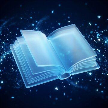 Glowing Book in 3D Rendering