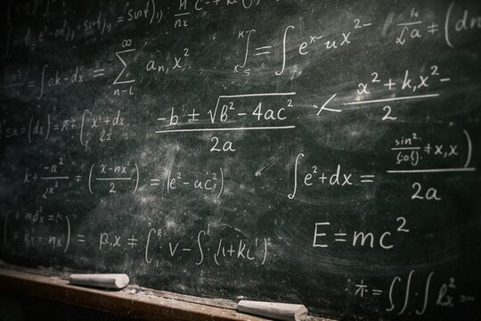 math formulas on blackboard