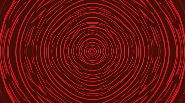 Red concentric circles pattern background.