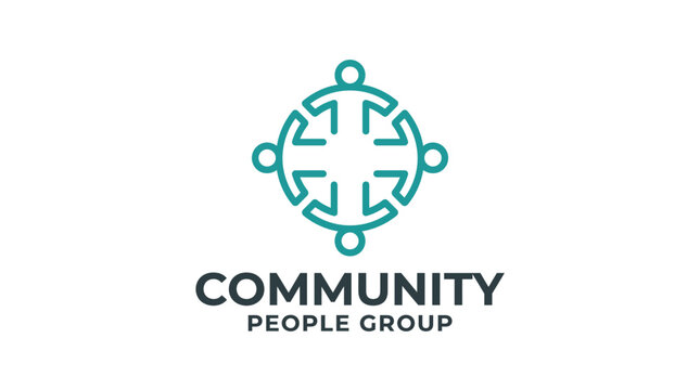 This image features interconnected figures symbolizing community and collaboration, representing social interaction, togetherness, and shared goals in a visually appealing manner.
