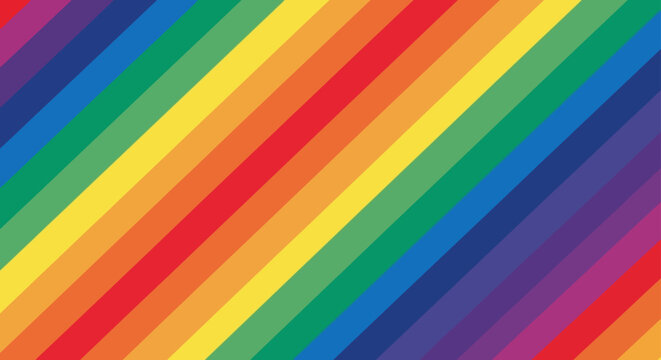 seamless rainbow stripe pattern creates a vibrant diagonal background perfect for diverse graphic design pride and modern celebration themes.