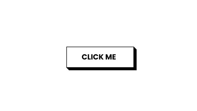 A click me button with outlined rounded rectangle style on white background as a clean web ui call to action
