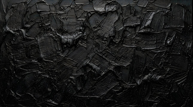 Black Textured Charcoal Background with Rough Stone Effects