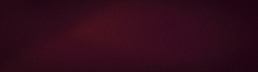 Fototapeta premium Abstract wide background with burgundy maroon and black grainy gradient for luxury banner