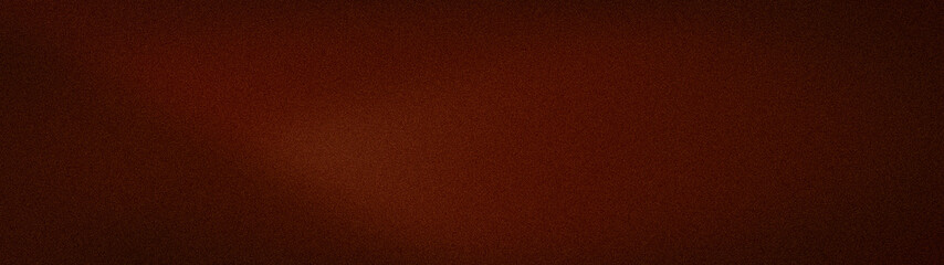 Fototapeta premium Abstract wide grainy background with brown copper and bronze gradient for luxury banner