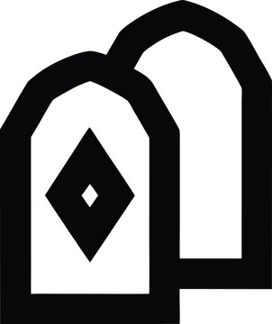 norn language rune stone silhouette vector illustration on transparent background