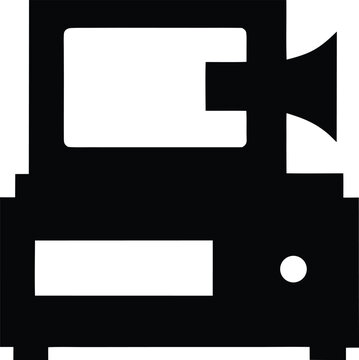 internet archive wayback machine silhouette vector illustration on transparent background