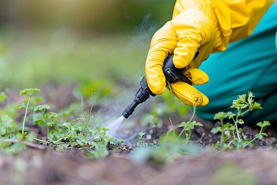 Professional pest control expert applying effective solutions for a healthy and lush lawn care