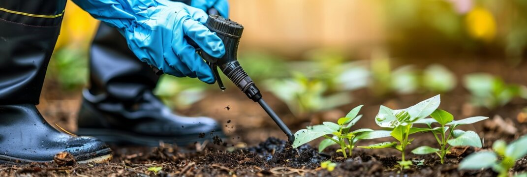 Professional pest control expert implementing effective solutions for a healthy, lush lawn